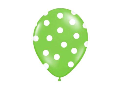 Polka Dot Balloons - Green - Click Image to Close